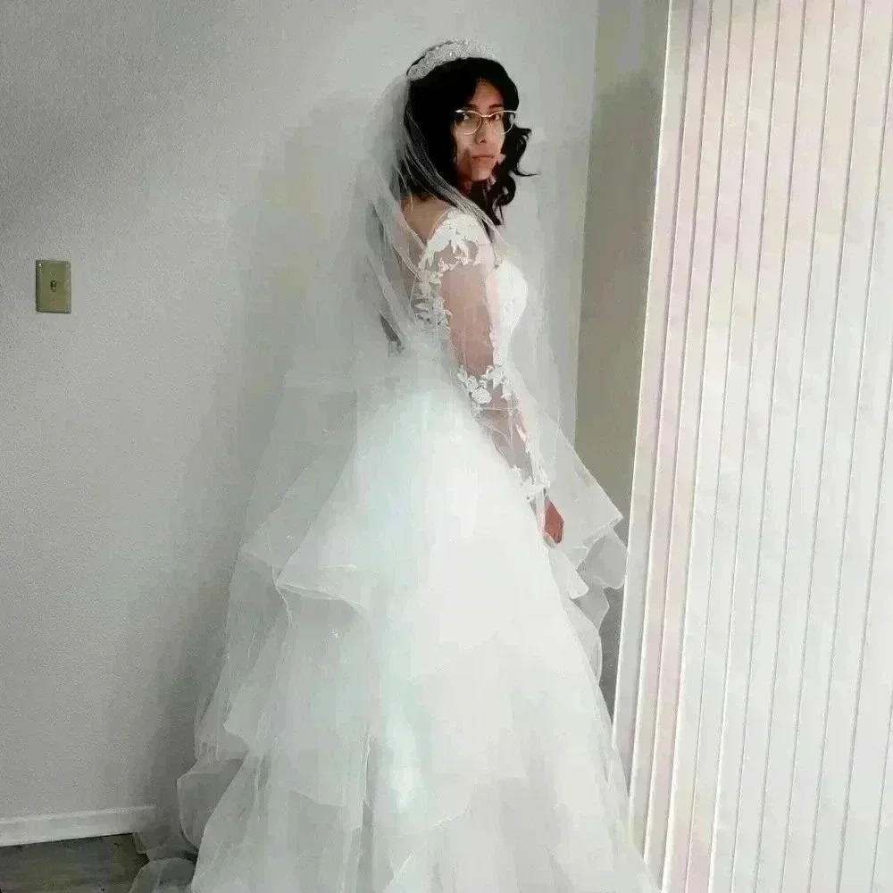 Ada's Bridal Stunning Wedding Dress Ball Gown Winter Princess Frozen